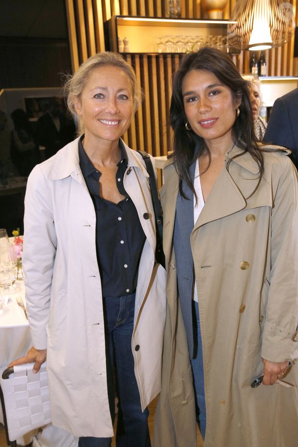 Exclusif - Anne-Sophie Lapix et Émilie Tran Nguyen au déjeuner dans la loge de France TV lors des Internationaux de France de Tennis de Roland Garros 2024 - Jour 6 à Paris, France, le 31 mai 2024. © Bertrand Rindoff/Bestimage