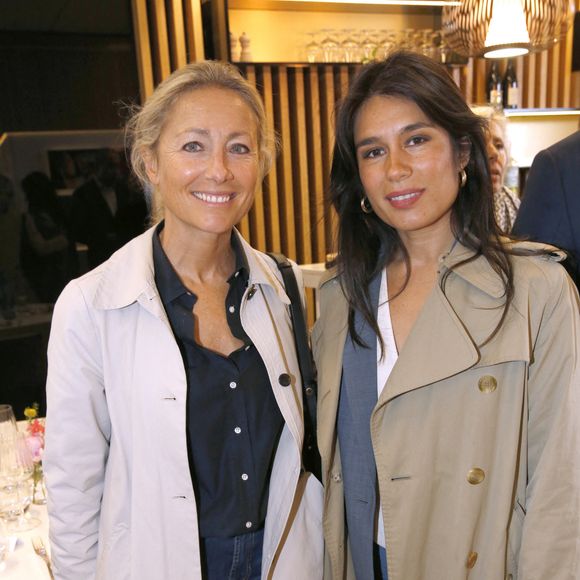 Exclusif - Anne-Sophie Lapix et Émilie Tran Nguyen au déjeuner dans la loge de France TV lors des Internationaux de France de Tennis de Roland Garros 2024 - Jour 6 à Paris, France, le 31 mai 2024. © Bertrand Rindoff/Bestimage