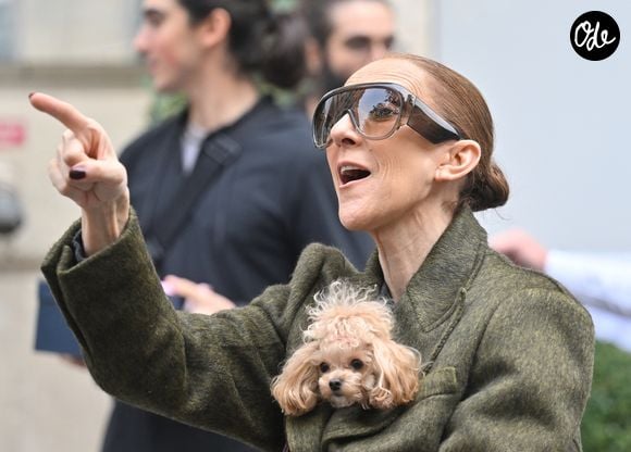 Céline Dion quitte l'hôtel "Royal Monceau" avec ses fils Nelson et Eddy et son chien après sa série de concerts à Paris le 19 octobre 2026. 

© Christian Liewig / Bestimage