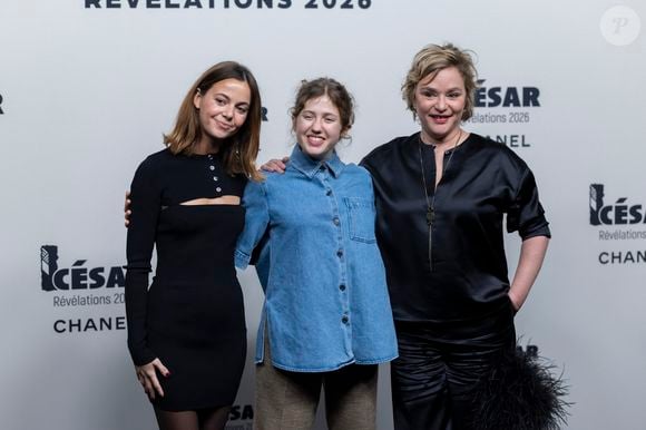 Enya Baroux, Juliette Gasquet, Delphine Baril - Photocall du dîner des Révélations César 2026 à l'Elysée Montmartre à Paris, France, le 19 janvier 2026.
 
© Olivier Borde / Bestimage