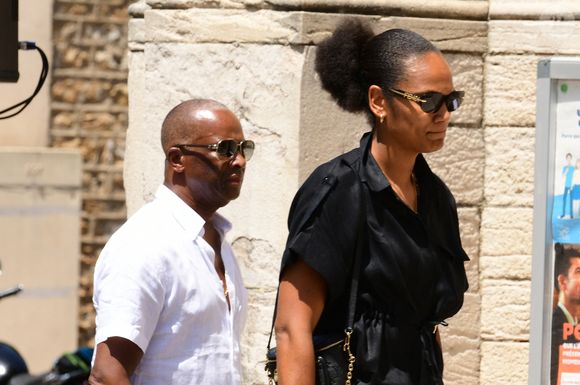 Wendie Renard aux arrivées des Obsèques de Bernard Lacombe en l'église Saint-Louis de Fontaines-sur-Saône près de Lyon, France, le 25 juin 2025. © Romain Doucelin/Bestimage