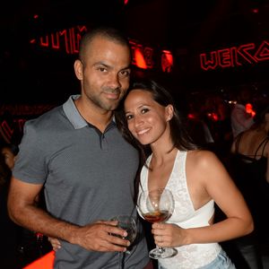 Exclusif - Tony Parker et sa femme Axelle Francine - Soirée Eleven Paris au VIP Room de Saint-Tropez, le 29 juillet 2018. © Rachid Bellak/Bestimage