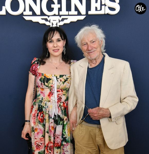 Exclusif - Hugues Aufray et sa femme Murielle dans l’espace VIP “le Pavillon Eiffel,” lors de la 12ème édition Longines Paris Eiffel Jumping au pied de la Tour Eiffel sur le Champ-de-Mars à Paris, France© Perusseau / Veeren / Bestimage