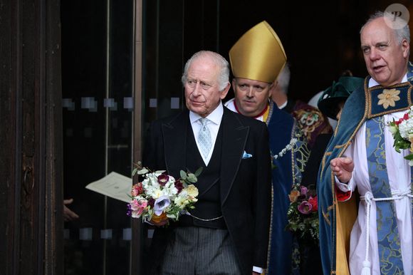 Le roi Charles III et la reine Camilla lors de l'office royal du bordeaux à la cathédrale de Durham, à Durham, au Royaume-Uni, le jeudi 17 avril 2025. Photo par Ryan Jenkinson/Parsons MediaABACAPRESS.COM
