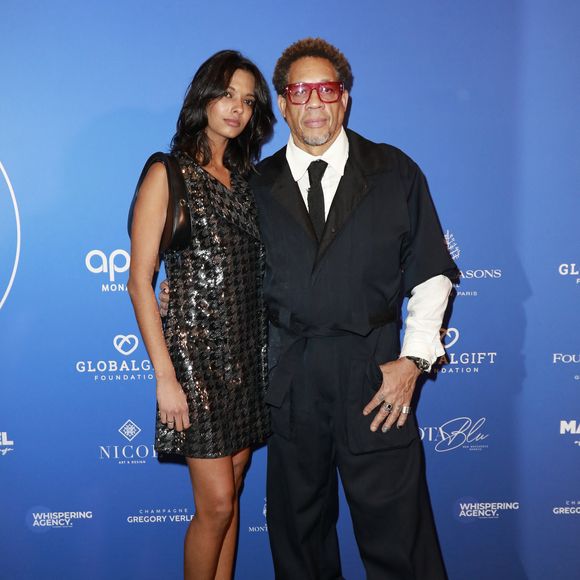 JoeyStarr et sa compagne Pauline Latchoumanin - Photocall du Global Gift Gala Paris à l'hôtel Four Seasons George V à Paris le 8 novembre 2025. © Marc Ausset-Lacroix/Bestimage