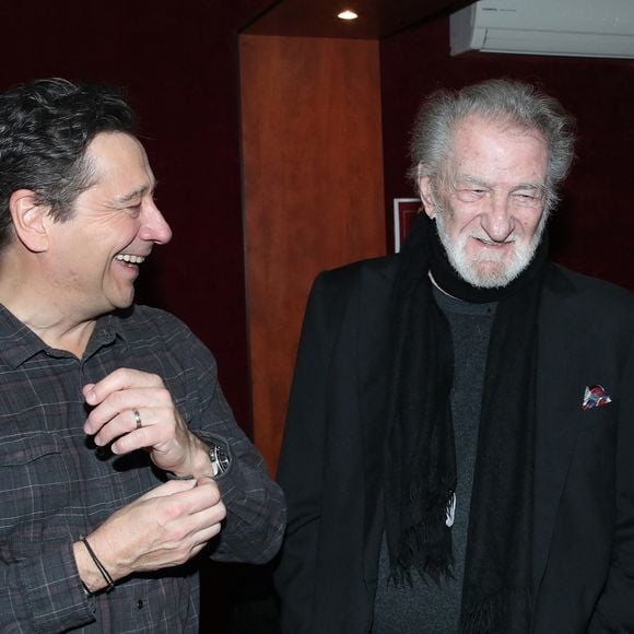 Exclusif - Laurent Gerra et Eddy Mitchell au spectacle "Laurent Gerra se met à table !" au Casino de Paris le 19 décembre 2024.

© Bertrand Rindoff / Bestimage