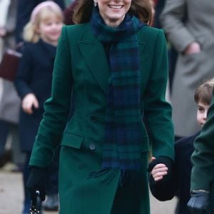 Catherine (Kate) Middleton, princesse de Galles - La famille royale britannique se rend à la messe de Noël à Sandringham le 25 décembre 2024. © Mirrorpix / Bestimage