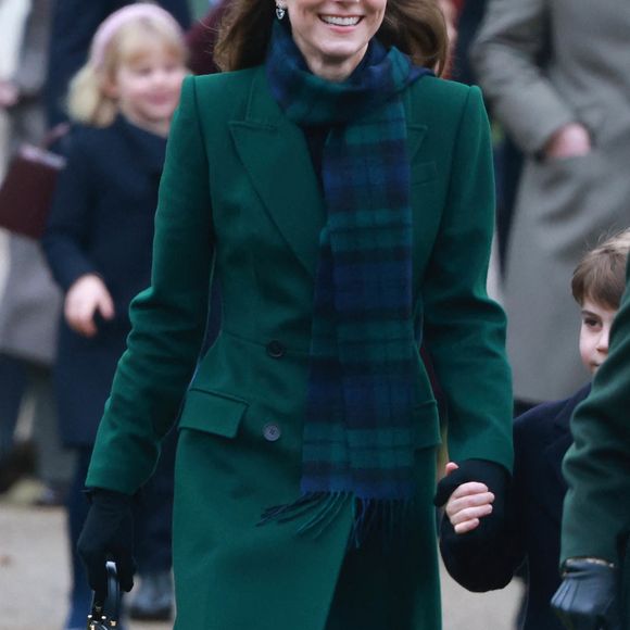 Catherine (Kate) Middleton, princesse de Galles - La famille royale britannique se rend à la messe de Noël à Sandringham le 25 décembre 2024. © Mirrorpix / Bestimage