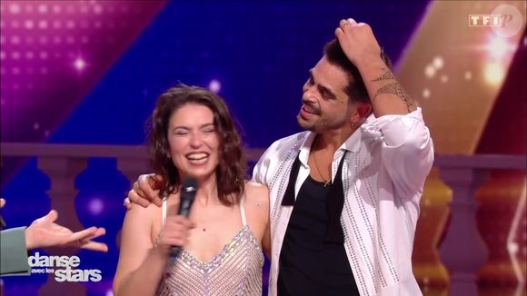 Lucie Bernardoni et Christophe Licata sur le plateau de Danse avec les stars le 30 janvier 2026. Capture d'écran/TF1