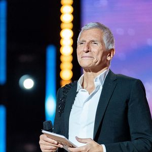 Nagui lors du Téléthon 2024, à Saint Denis, près de Paris, France, le 30 novembre 2024. Photo par Alexis Jumeau/ABACAPRESS.COM