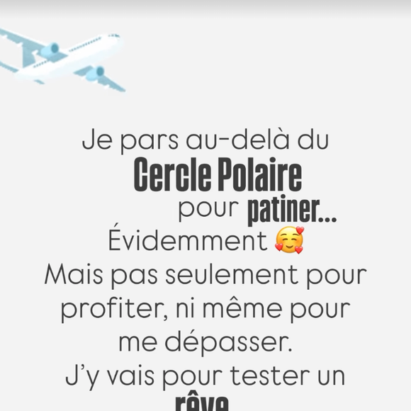 Story Instagram de Nathalie Péchalat du lundi 26 et mardi 17 janvier 2026.
