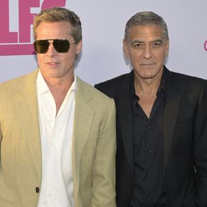 Brad Pitt and George Clooney - Première de Wolfs au cinéma TCL Chinese à Los Angeles le 18 septembre 2024.