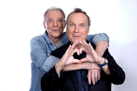 Exclusif - Portraits de Herbert Leonard et Julien Lepers lors de l'enregistrement de l'émission "Chez Jordan de Luxe" à Paris le 8 octobre 2024.