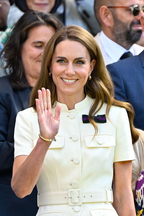La princesse Catherine (Kate) Middleton, princesse de Galles lors de la finale dame des internationaux de tennis de Wimbledon le 12 juillet 2025. © Chryslène Caillaud / PsnewZ/ Bestimage