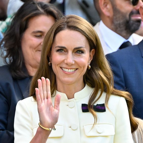 La princesse Catherine (Kate) Middleton, princesse de Galles lors de la finale dame des internationaux de tennis de Wimbledon le 12 juillet 2025. © Chryslène Caillaud / PsnewZ/ Bestimage