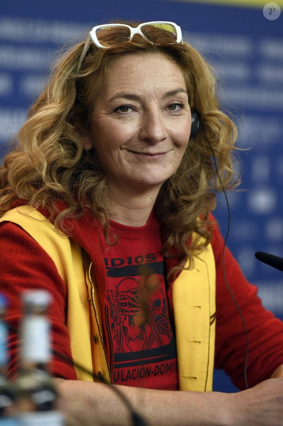 Corinne Masiero en conférence de presse pour le film "Effacez l'historique" lors du Festival international du film de Berlin. Imago / Panoramic / Bestimage