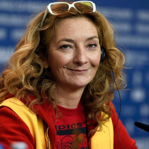 Corinne Masiero en conférence de presse pour le film "Effacez l'historique" lors du Festival international du film de Berlin. Imago / Panoramic / Bestimage