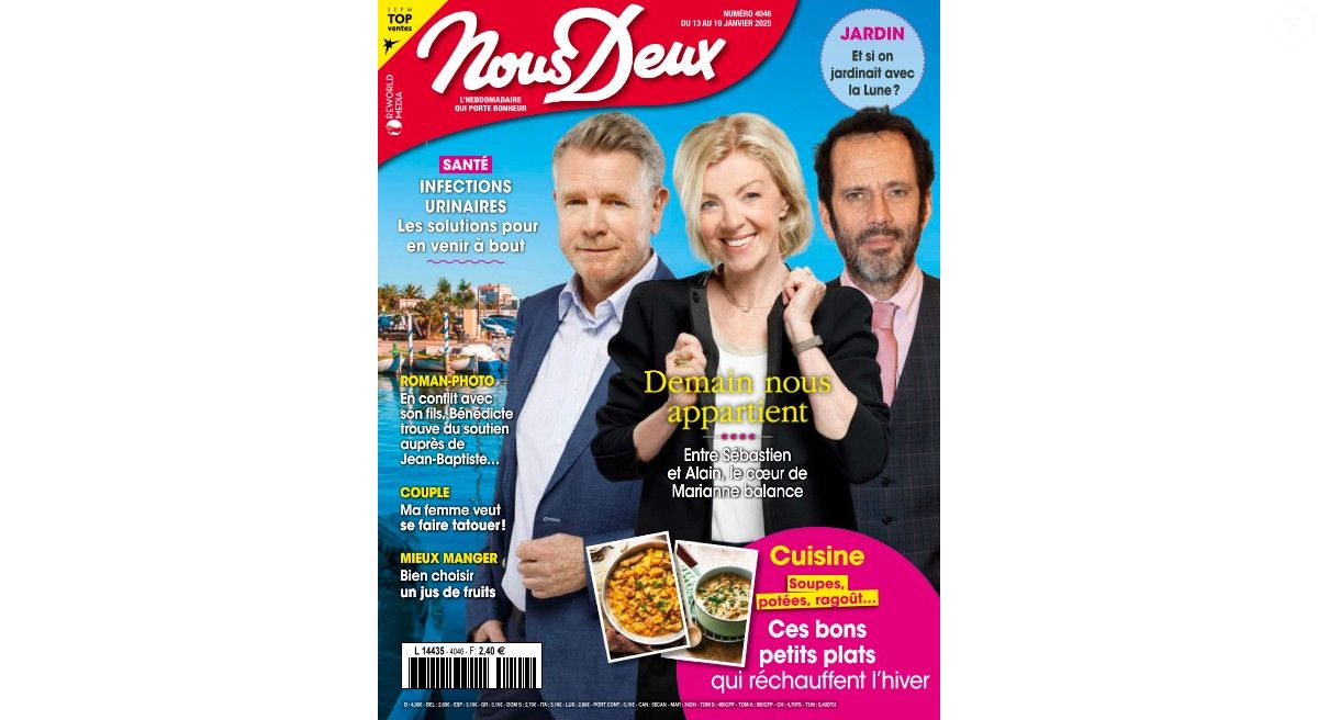 Photo : La Une du magazine Nous deux. - Purepeople