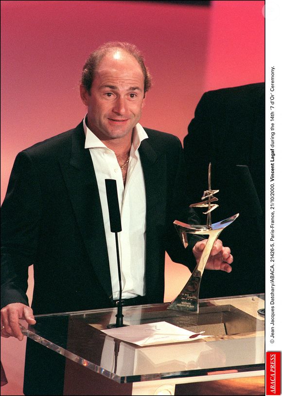 Vincent Lagaf lors de la 14ème cérémonie des 7 d'Or, Paris-France, le 21/10/2000. Crédit Jean Jacques Datchary/Abaca