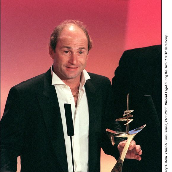 Vincent Lagaf lors de la 14ème cérémonie des 7 d'Or, Paris-France, le 21/10/2000. Crédit Jean Jacques Datchary/Abaca
