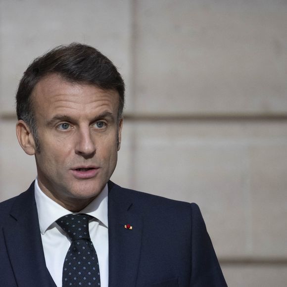 Le président de la République française Emmanuel Macron reçoit le Chancelier allemand Olaf Scholz pour une réunion de travail au palais de l'Elysée à Paris, le 22 janvier 2025. 
© Eliot Blondet / Pool / Bestimage
