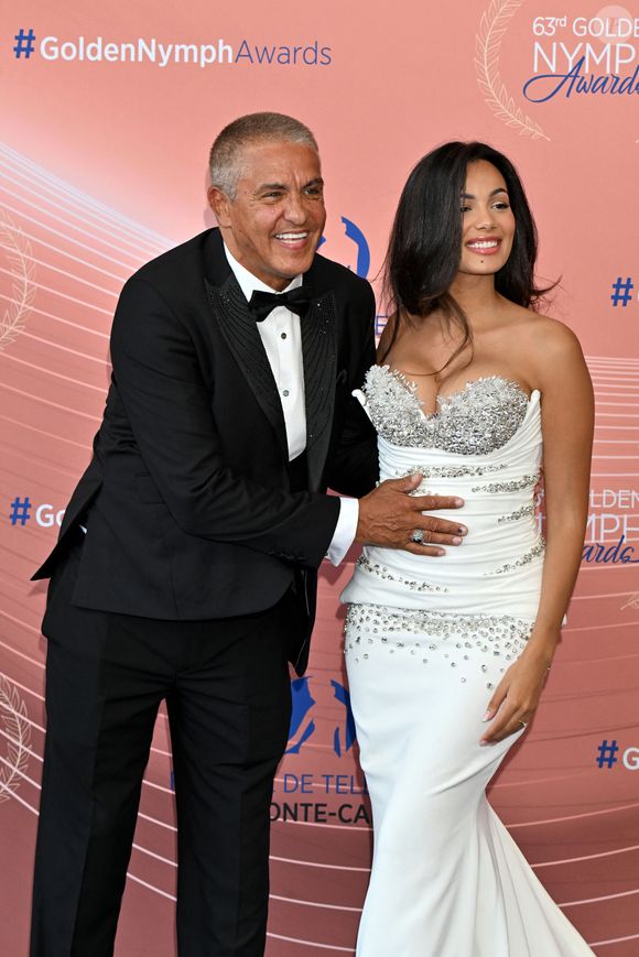 Samy Naceri et sa compagne Sofia Athena durant la cérémonie de clôture du 63ème Festival de Télévision de Monte-Carlo au Grimaldi Forum à Monaco, le 18 juin 2024. © Bruno Bebert / Bestimage