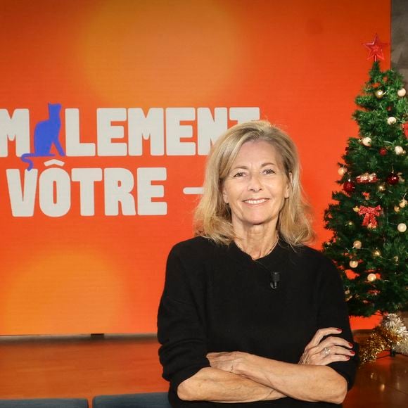 Exclusif - Claire Chazal, sur plateau de la nouvelle émission "Animalement Vôtre" présentée par Bernard Montiel et diffusée le 7 décembre sur France 3, à Paris, France, le 7 octobre 2025. © Jack Tribeca/Bestimage