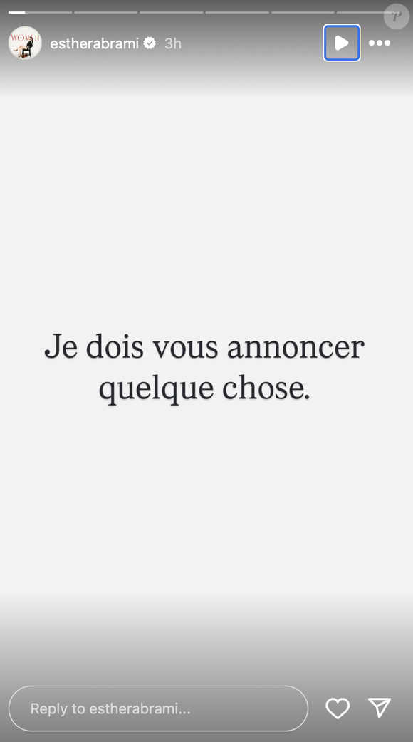 Esther Abrami a annoncé une excellente nouvelle à ses fans vendredi 7 mars 2025 sur Instagram.