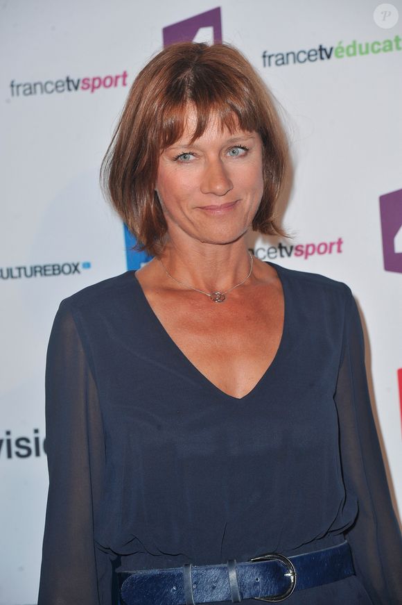 Carole Gaessler - Conférence de presse de rentrée de France Télévisions au Palais de Tokyo à Paris, le 26 août 2014.

Giancarlo Gorassini/Bestimage