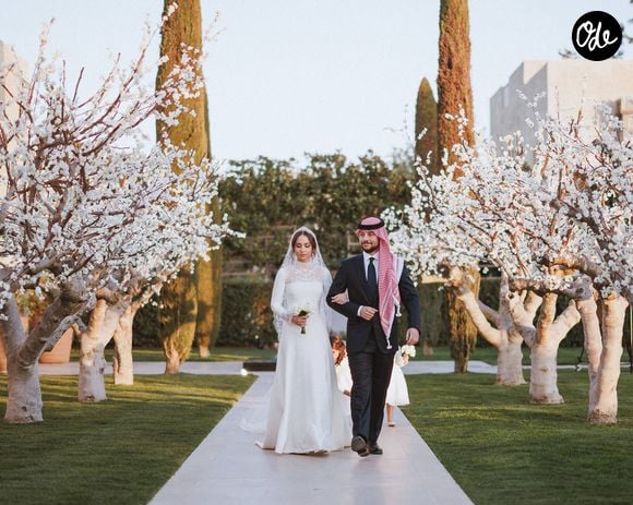 Mariage de la princesse Iman de Jordanie et de Jameel Alexander Thermiotis au palais Beit Al Urdun à Amman, le 12 mars 2023. Dana Press / Bestimage