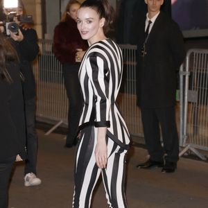 Charlotte Le Bon - People au défilé de mode Femmes prêt-à-porter automne-hiver 2024/2025 « Balmain », au Pavillon Cambon, lors de la fashion week de Paris. Le 28 février 2024. © Christophe Aubert via Bestimage