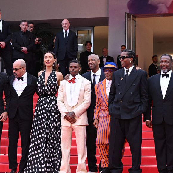 Jason Michael Berman, Elijah Wright, Jeffrey Wright, Ilfenesh Hadera, Aubrey Joseph, Denzel Washington, Spike Lee, ASAP Rocky, Wendell Pierce et Alan Fox à la projection de "Highest 2 Lowest" au 78ème Festival de Cannes à Cannes, France, le 19 mai 2025. Photo : Doug Peters/PA Wire.