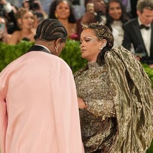 ASAP Rocky, Rihanna au photocall du Met gala 2026 sur le thème "Fashion is Art" au Metropolitan Museum of Art à New York le 4 mai 2026.
