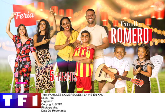 Famille Romero, l'une des familles de l'émission "Familles nombreuses, la vie en XXL" sur TF1.