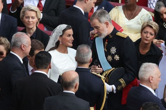 Le roi Felipe et la reine Letizia d'Espagne lors de la messe d'inauguration du pape Léon XIV sur la place Saint-Pierre le 18 mai 2025 au Vatican. Le pape Léon XIV (anciennement cardinal Robert Francis Prevost) a présidé sa messe d'inauguration sur la place Saint-Pierre après son élection le 8 mai. Photo by Marco Iacobucci/IPA/ABACAPRESS.COM
