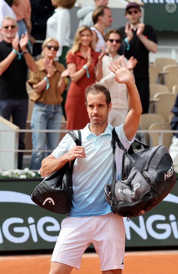 Richard Gasquet - Dernier match de sa carrière pour R.Gasquet, battu par J.Sinner (6-3, 6-0, 6-4) lors des Internationaux de France de Tennis de Roland Garros 2025, le 29 mai 2025. 
© Jacovides / Moreau / Bestimage