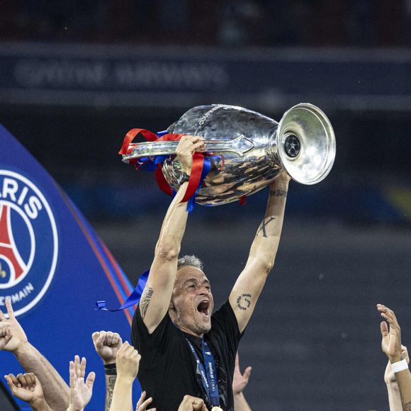 Luis Enrique - Le PSG remporte la Ligue Des Champions 2025, pour la première fois de son histoire, face à l'Inter Milan (5-0) à l'Allianz Arena de Munich, le 31 mai 2025.