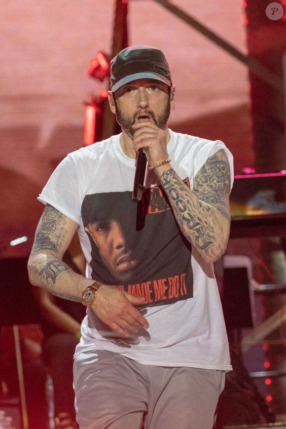 Le 9 juin 2018 - Manchester, Tennessee, États-Unis - EMINEM (MARSHALL MATHERS) lors du Bonnaroo Music Festival 2018 à Manchester, Tennessee Photo par © Daniel DeSlover/ZUMA Wire). /ABACAPRESS.COM