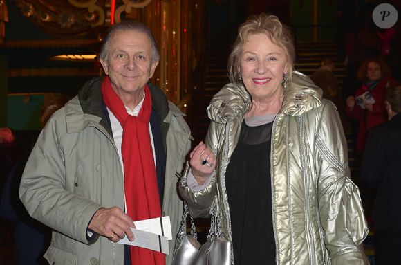Exclusif - Roland Giraud et sa femme Maaïke Jansen à la générale du spectacle musical Les Choristes au théâtre des Folies Bergère à Paris, France, le 2 mars 2017.  © Gorassini-Moreau/Bestimage