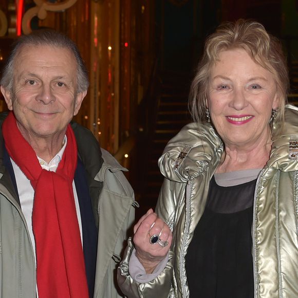 Exclusif - Roland Giraud et sa femme Maaïke Jansen à la générale du spectacle musical Les Choristes au théâtre des Folies Bergère à Paris, France, le 2 mars 2017.  © Gorassini-Moreau/Bestimage