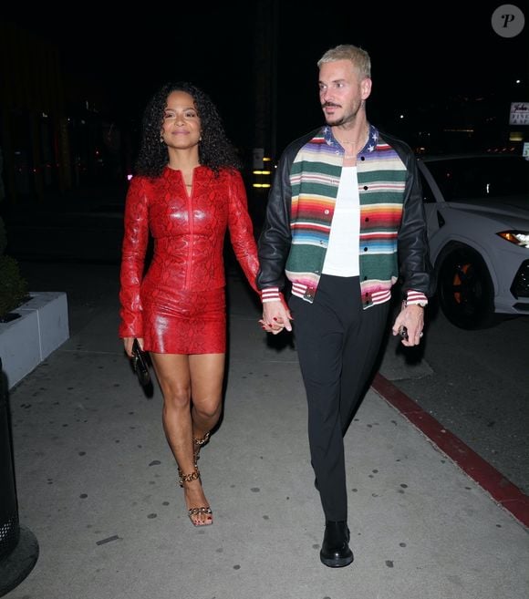 Christina Milian et M. Pokora vont dîner dans un restaurant de Los Angeles.