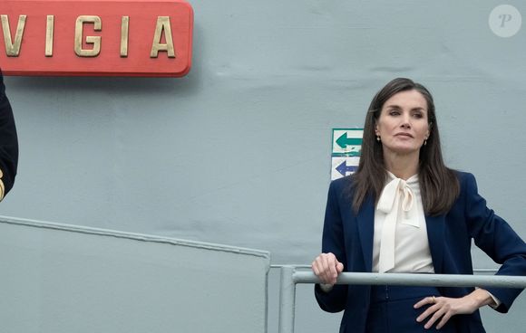 Le roi Felipe VI et la reine Letizia d'Espagne président les adieux du « Juan Sebastián de Elcano » avec l'Infante Leonor comme aspirante à Cadix - 11 janvier 2025