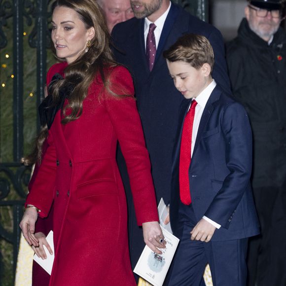 Catherine (Kate) Middleton, princesse de Galles, Le prince Louis de Galles - La famille royale d'Angleterre assiste à la messe "Together At Christmas Carol" à l'abbaye de Westminster à Londres, Royaume-Uni le 6 Décembre, 2024 GOFF INF / BESTIMAGE