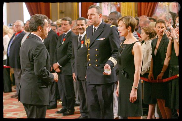 Nicolas Sarkozy et Dominique Loiseau à l'Élysée. ©Alain Guizard / Bestimage