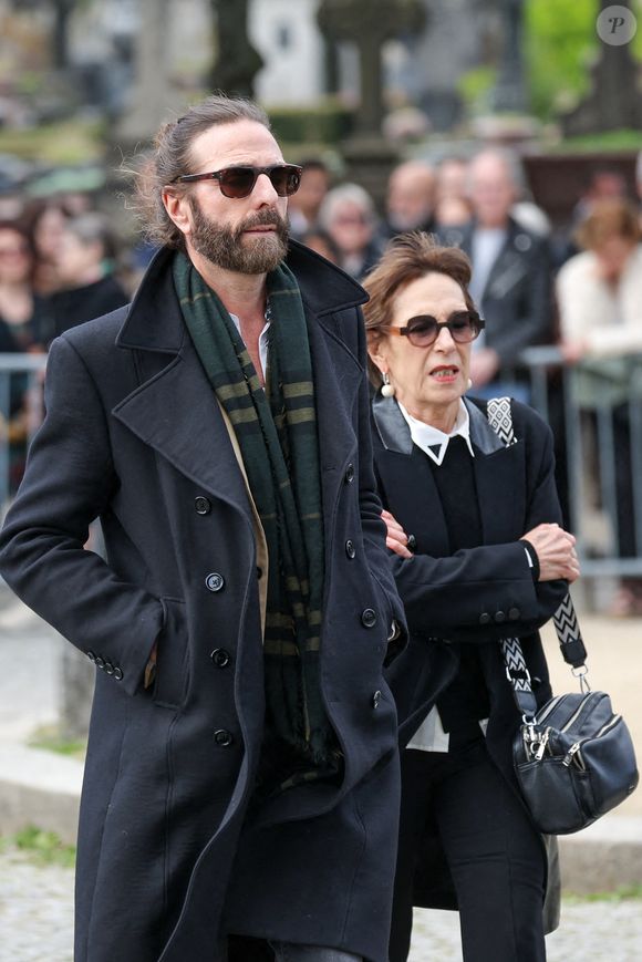 John Nollet aux arrivées des obsèques d'Emilie Dequenne au cimetière Père Lachaise à Paris, France, le 26 mars 2025. © Cyril Moreau/Bestimage