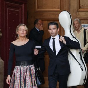 Gautier Capuçon assiste aux obsèques de Philippe Labro à l'église Saint Germain des Prés à Paris, France, le 13 juin 2025. Philippe Labro, journaliste, auteur, réalisateur et compositeur prolifique, est décédé à l'âge de 88 ans des suites d'un cancer le 4 juin. Photo par Nasser Berzane/ABACAPRESS.COM