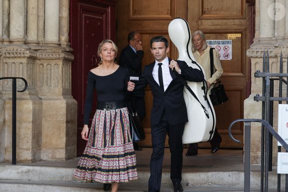 Gautier Capuçon assiste aux obsèques de Philippe Labro à l'église Saint Germain des Prés à Paris, France, le 13 juin 2025. Philippe Labro, journaliste, auteur, réalisateur et compositeur prolifique, est décédé à l'âge de 88 ans des suites d'un cancer le 4 juin. Photo par Nasser Berzane/ABACAPRESS.COM