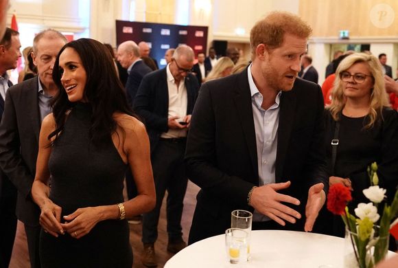 Le duc et la duchesse de Sussex à la réception de l'IG25 et de l'équipe du Canada à l'hôtel Hilton pendant les Invictus Games à Düsseldorf, Allemagne, vendredi 15 septembre 2023. Photo by Jordan Pettitt/PA Wire/ABACAPRESS.COM
