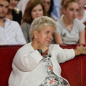 Mimie Mathy et son mari Benoist Gerard - Enregistrement de l'emission "Vivement Dimanche" a Paris le 2 octobre 2013. L'émission sera diffusee le 6 octobre 2013. 
Crédit : AGENCE / BESTIMAGE