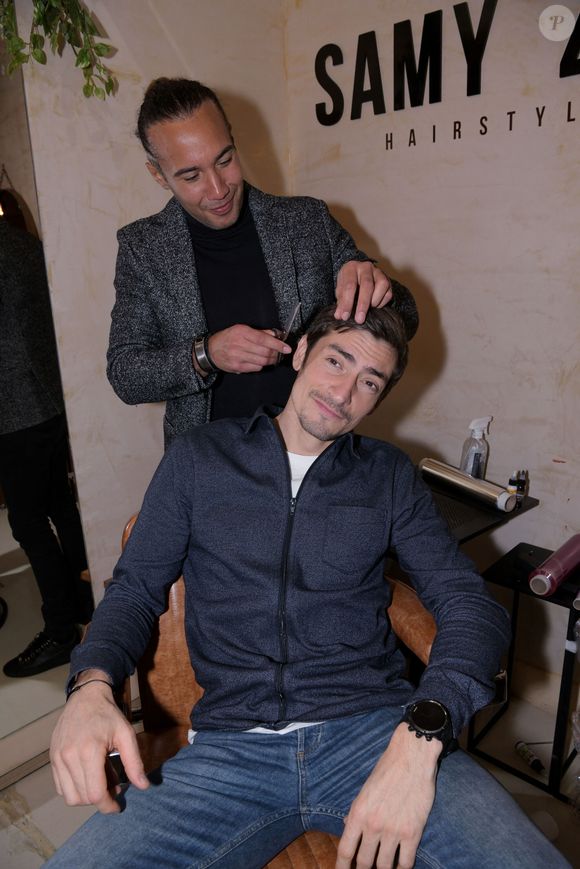 Exclusif - Laurent Maistret et Claude Dartois de Koh-Lanta à la soirée du "Dimanche soir" au Gypsi Motel à Paris, France, le 5 décembre 2021. © Rachid Bellak/Bestimage